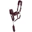 QHP Dolci Halter and Lead Rope Set - Burgundy/Silver