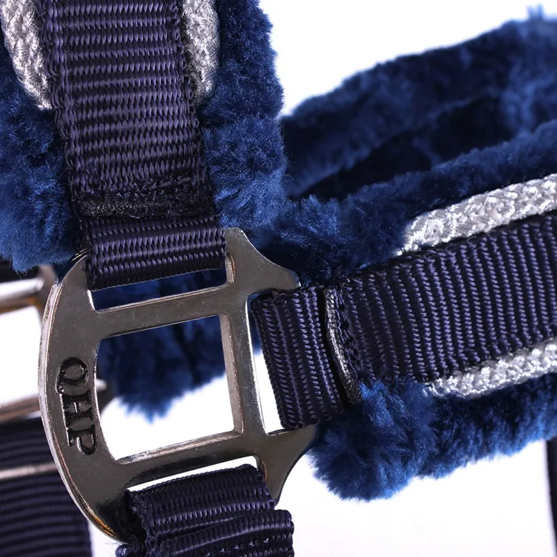 QHP Dolci Halter and Lead Set - Blue/Silver-1