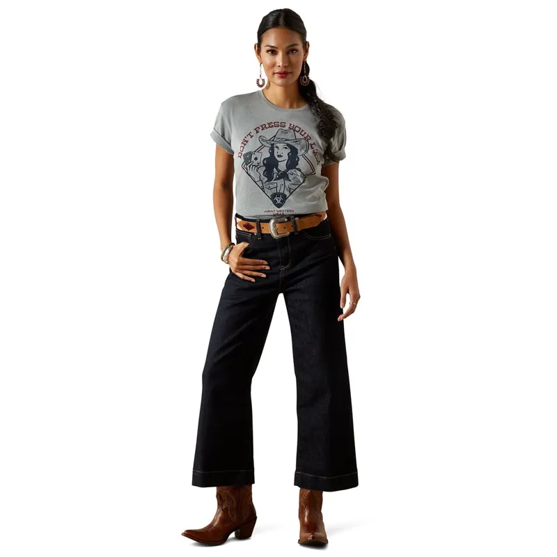 Ariat Don't Press Your Luck Women's Tee - Iceburg-3