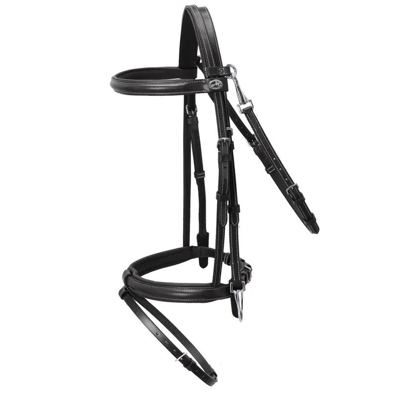 Schockemohle Dortmund Flash Training Bridle - Black/Cream/Silver