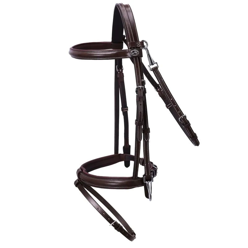 Schockemohle Dortmund Flash Training Bridle - Brown/Cream/Silver