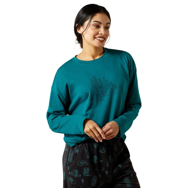 Ariat Dreams Womens Pajama Set - Deserted Print-2