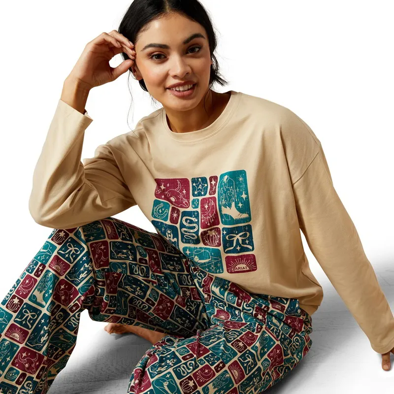 Ariat Dreams Womens Pajama Set - Western Block-5