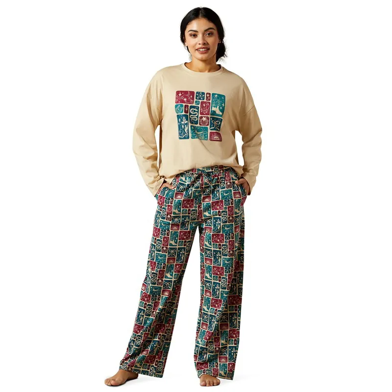 Ariat Dreams Womens Pajama Set - Western Block