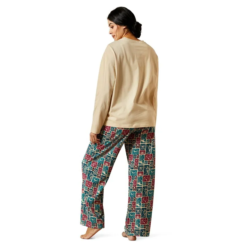 Ariat Dreams Womens Pajama Set - Western Block-1