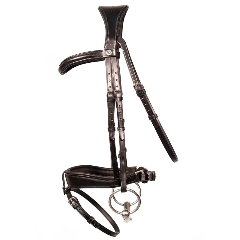 Henry James Dressage Bridle - Black-4