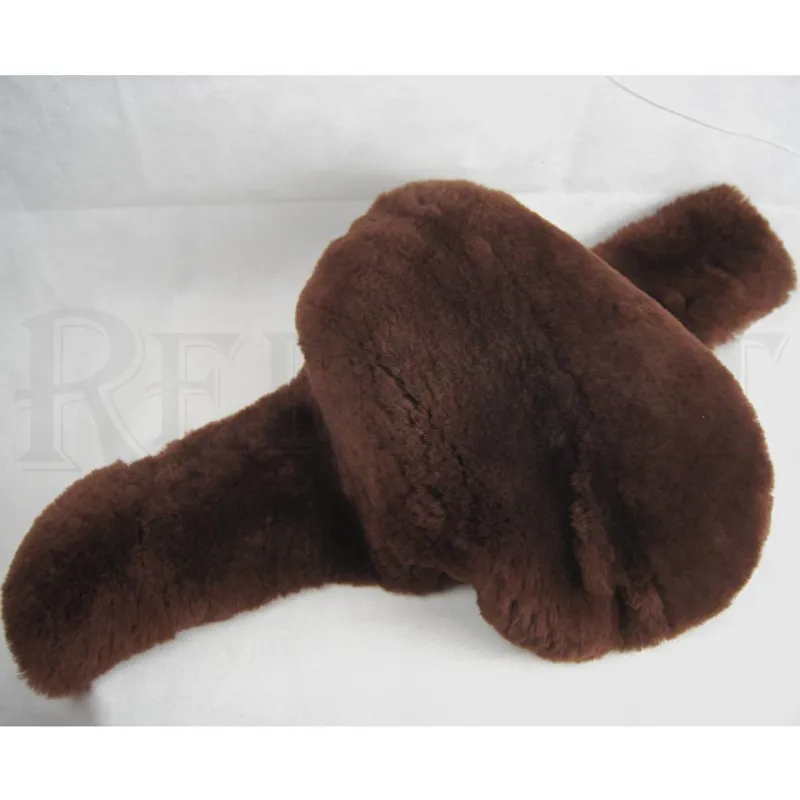 Stephens Sheepskin Stud Girth Cover - Mocca-1