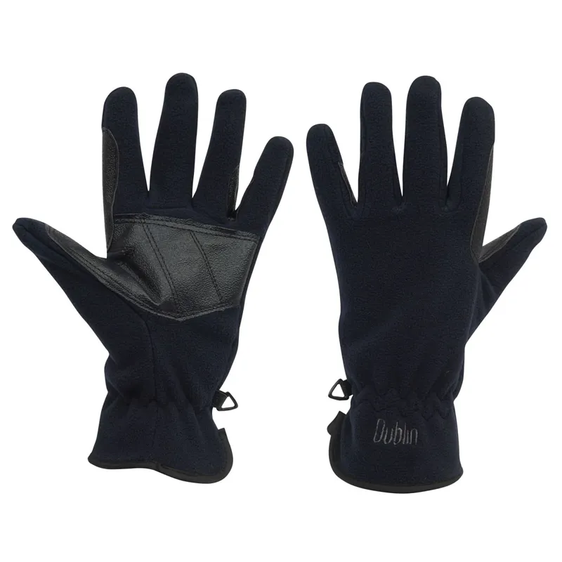 Dublin Polar Fleece Adult Riding Gloves - Navy