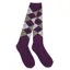 Dublin Argyle Tall Riding Socks - Purple/Ash