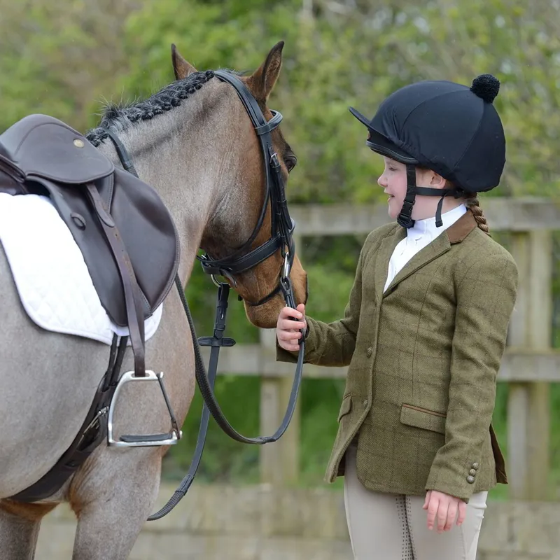 Dublin Albany Junior Tweed Show Coat Brown-2