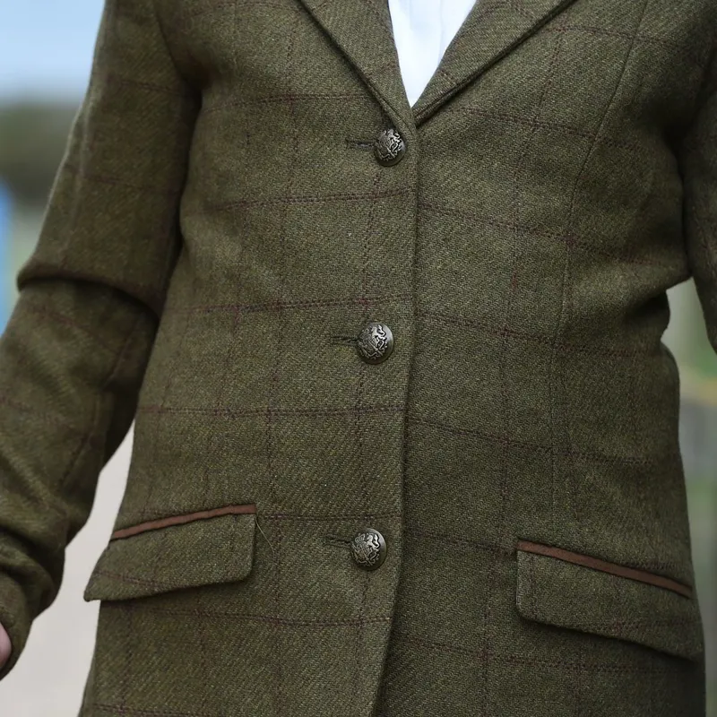 Dublin Albany Junior Tweed Show Coat Brown-4