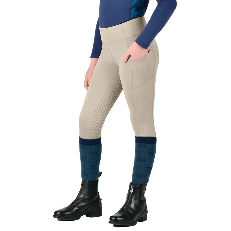 Dublin Everyday Full Grip Junior Riding Tights - Beige-7