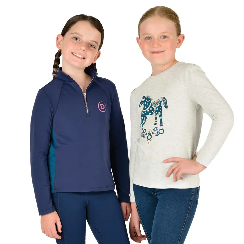 Dublin Poppy Puff Youth Long Sleeve Tee - White Marle-4