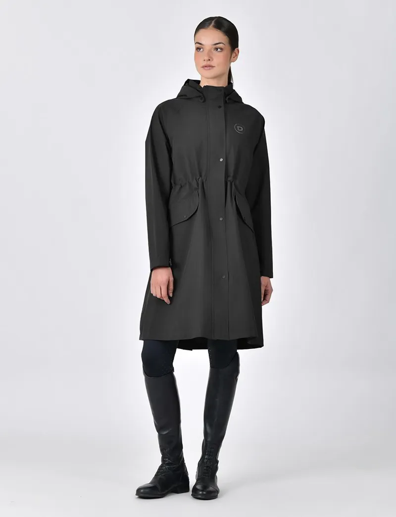Dublin Wet Weather Women's Long Waterproof Jacket - Black-1