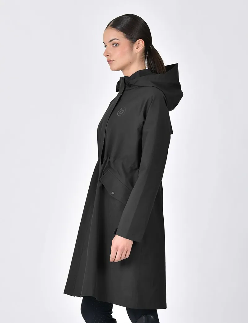 Dublin Wet Weather Women's Long Waterproof Jacket - Black-2