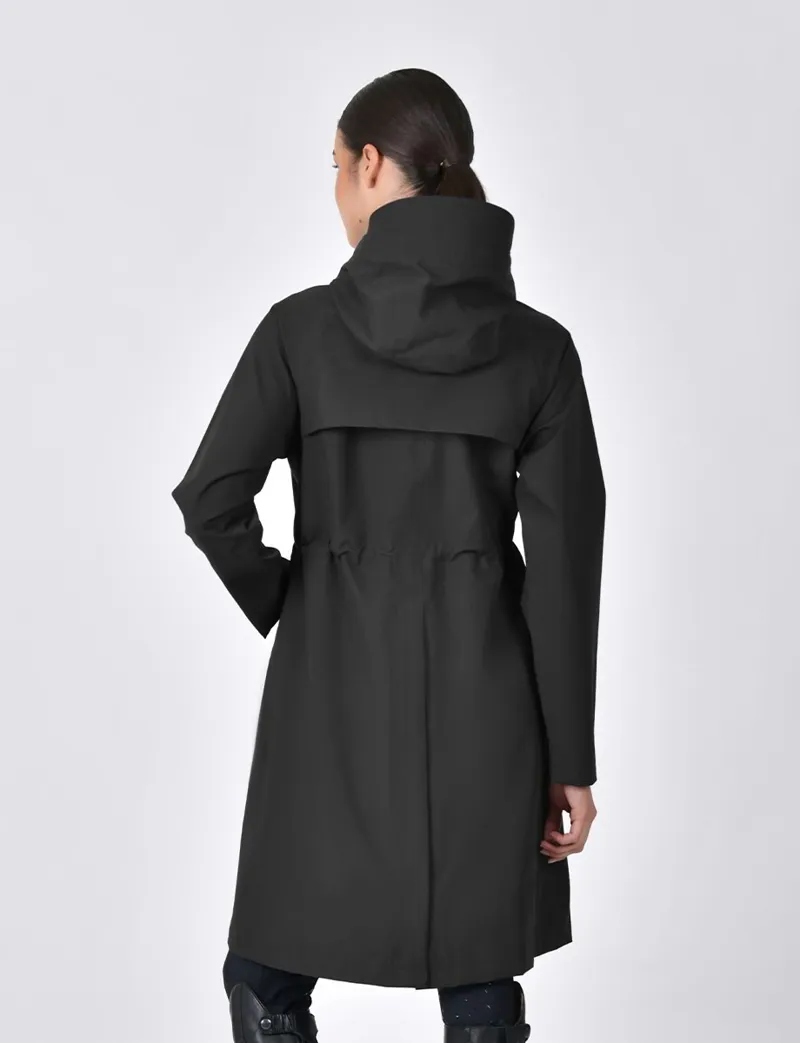 Dublin Wet Weather Women's Long Waterproof Jacket - Black-3