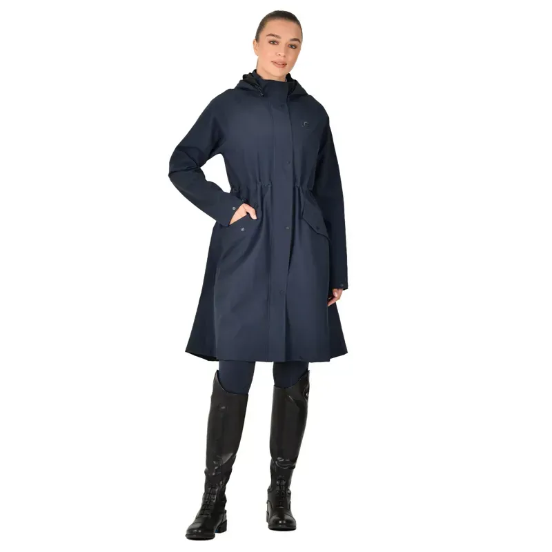 Dublin Wet Weather Women's Long Waterproof Jacket - Navy