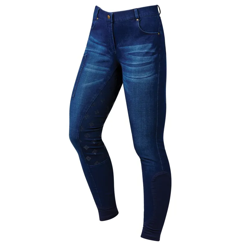 Dublin Shona Full Grip Women's Breeches - Light Blue Denim