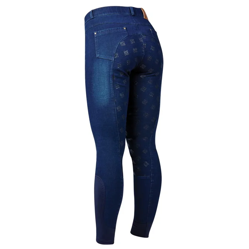Dublin Shona Full Grip Women's Breeches - Light Blue Denim-1