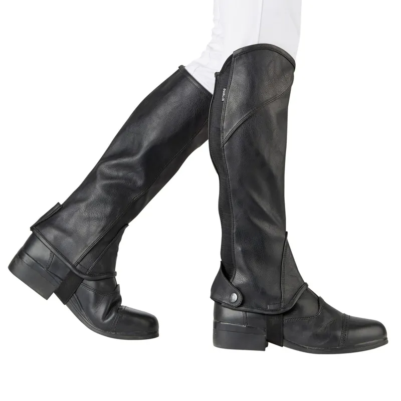Dublin Stretch Fit Junior Half Chaps - Black-1