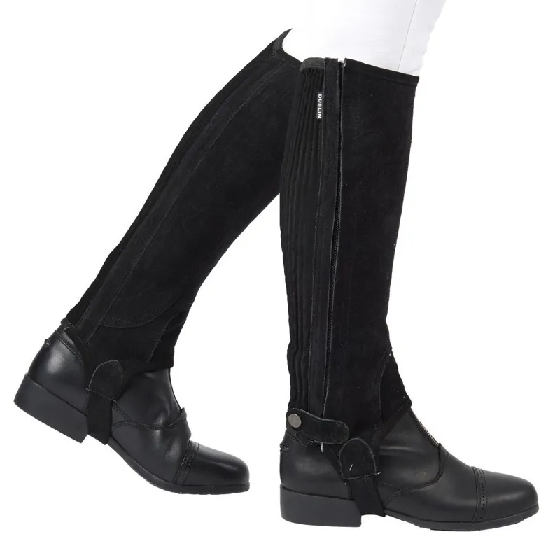 Dublin Suede Original Fit Half Chaps - Black-1