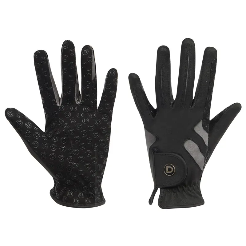 Dublin Cool-It Gel Adult Riding Gloves - Black/Gray