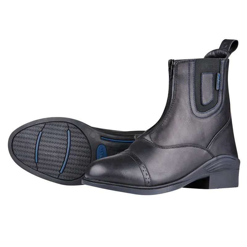 Dublin Evolution Waterproof Zip Front Adults Paddock Boots - Black