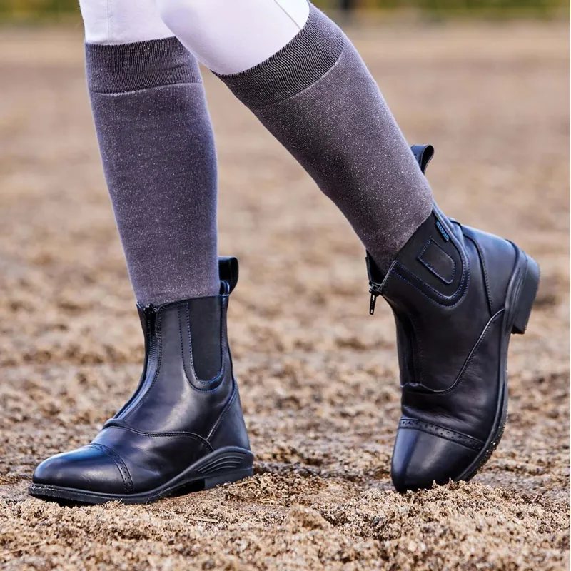 Dublin Evolution Waterproof Zip Front Adults Paddock Boots - Black-1