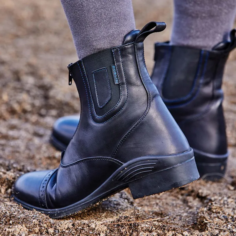 Dublin Evolution Waterproof Zip Front Adults Paddock Boots - Black-2
