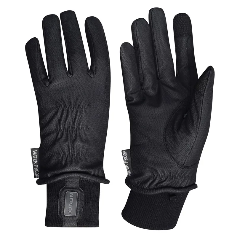 Dublin Synthetic Leather Thinsulate Adult Riding Gloves - Black