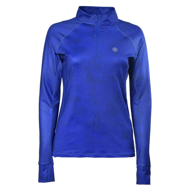 Dublin Sapphire Print Long Sleeve Women's Top - Cobalt-1