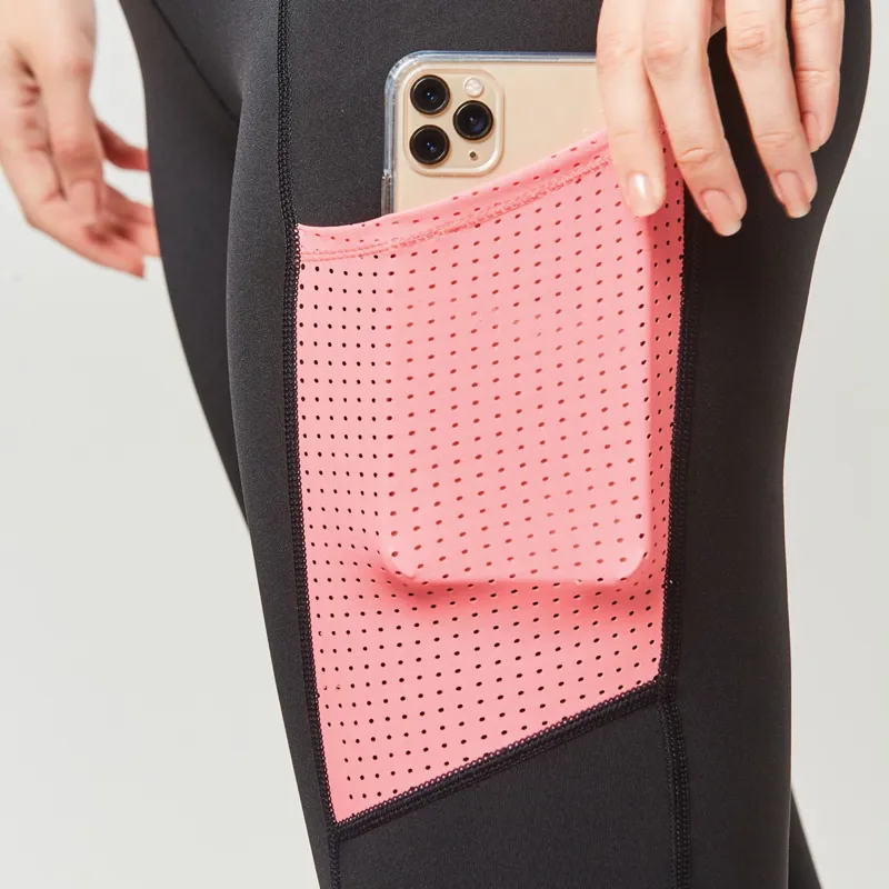 Dublin Power Performance Color Block Ladies Riding Tights - Coral-3