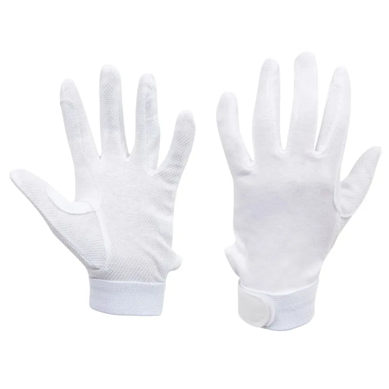 Dublin Track Adult Riding Gloves - White