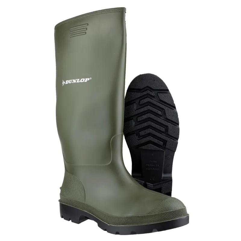 Dunlop Pricemastor Adults Rubber Boots - Green