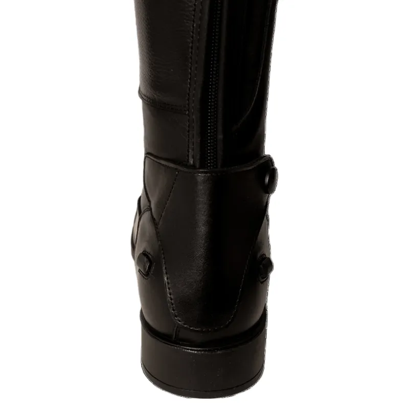 Dy'on Unlaced Tall Riding Boots - Large Calf - Black-6