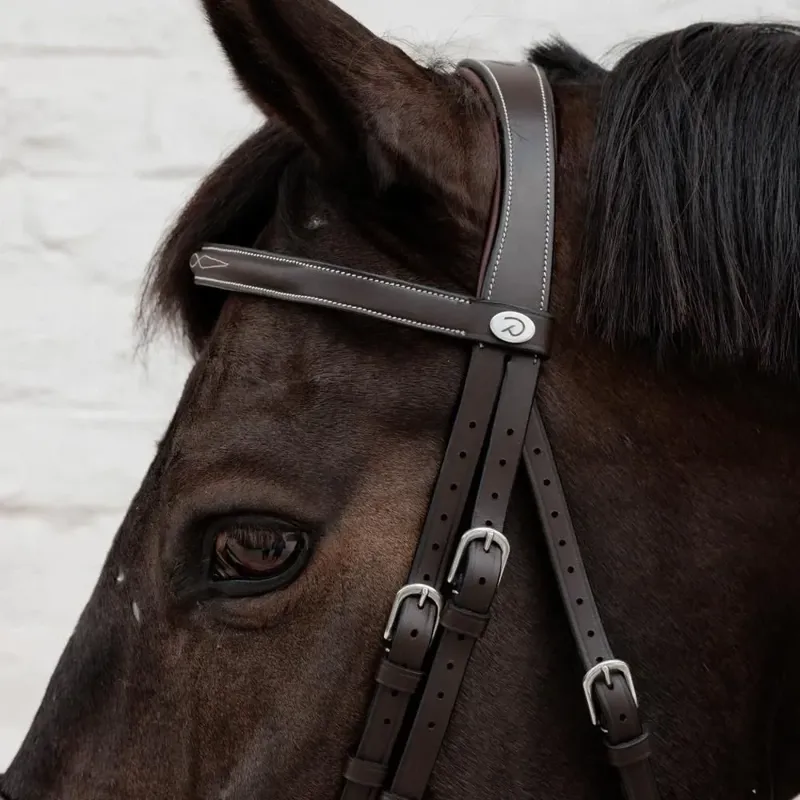 Dy'on Working Cavesson Hunter Bridle - Brown-2