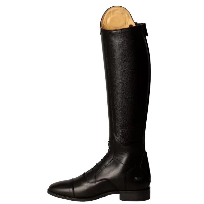 Dyon Laced Tall Riding Boots - Small Calf - Black-9