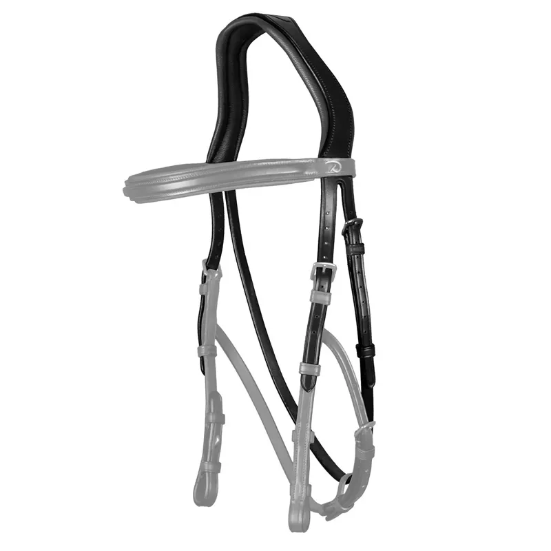 Dy'on New English Hackamore Bridle Crownpiece - Black