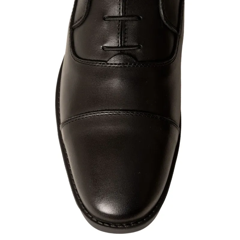 Dyon Laced Tall Riding Boots - Large Calf - Black-4