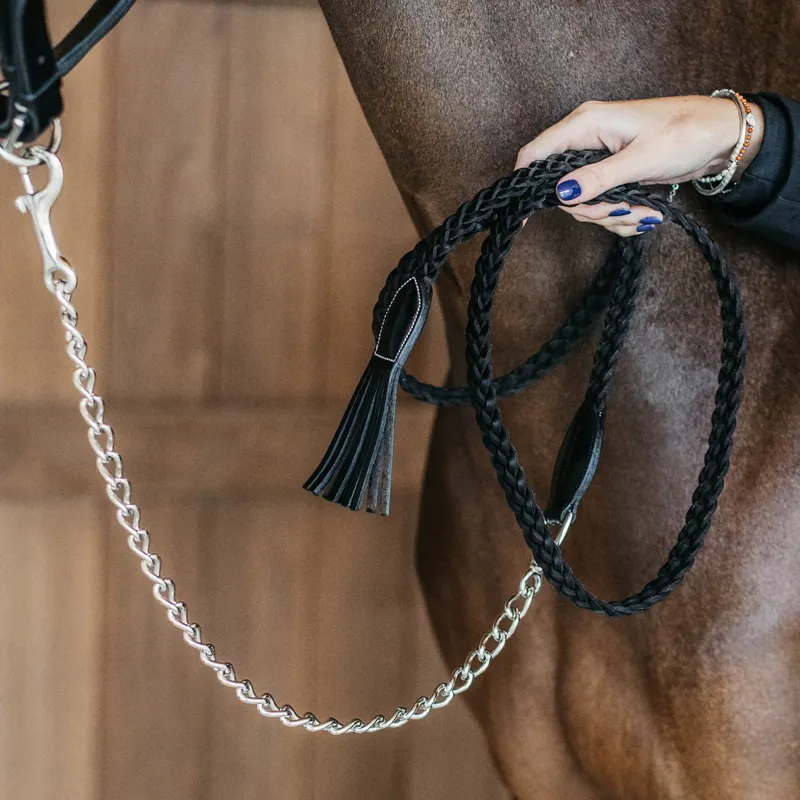Dy'on Working Braided Lead Shank with Chain - Black