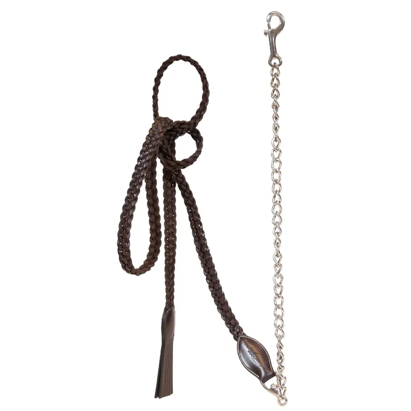 Dy'on Working Plaited Lead Shank with Chain - Brown-3