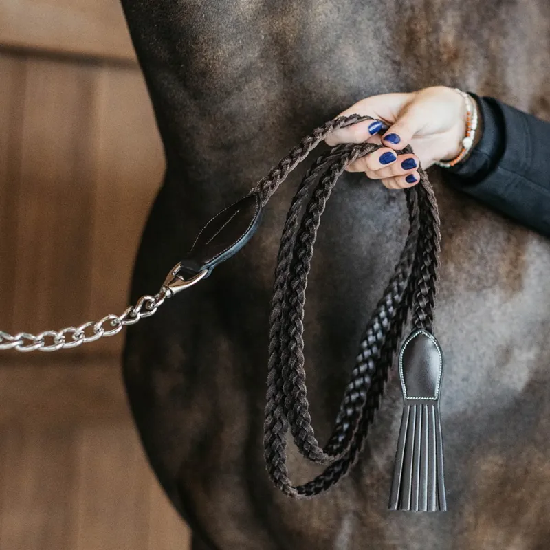 Dy'on Working Plaited Lead Shank with Chain - Brown-1