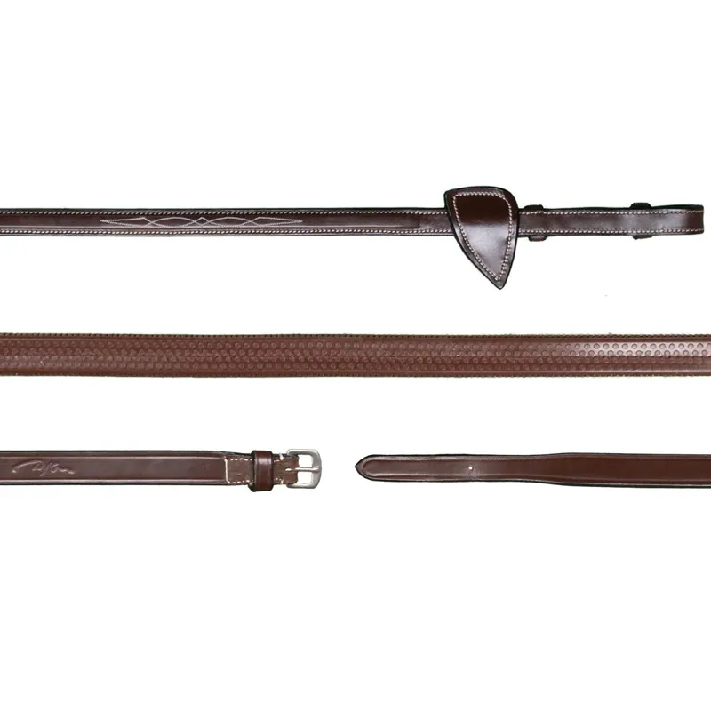 Dy'on US Collection 1/2in Rubber Reins - Brown