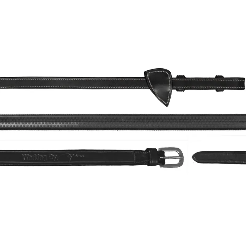 Dy'on Working 1/2in Rubber Reins - Black