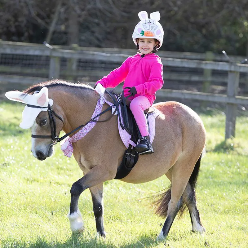 Equetech Easter Bunny Horse Ear Bonnet - White-1