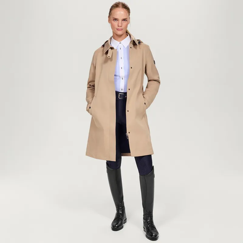 Tommy Hilfiger Edinburgh Tech Trench Women's Waterproof Coat - Beige-6