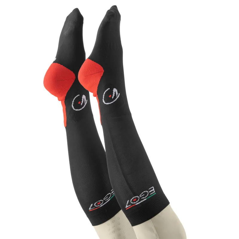 EGO7 Tall Riding Socks - Black-3