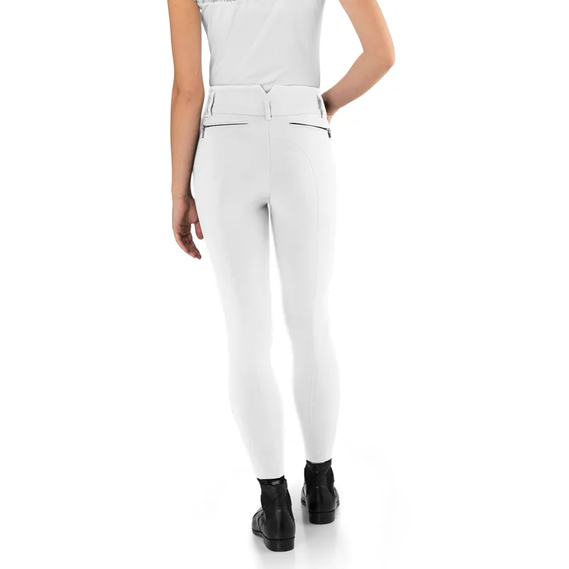 EGO7 Jumping CA Knee Grip Ladies Competition Breeches - White-1