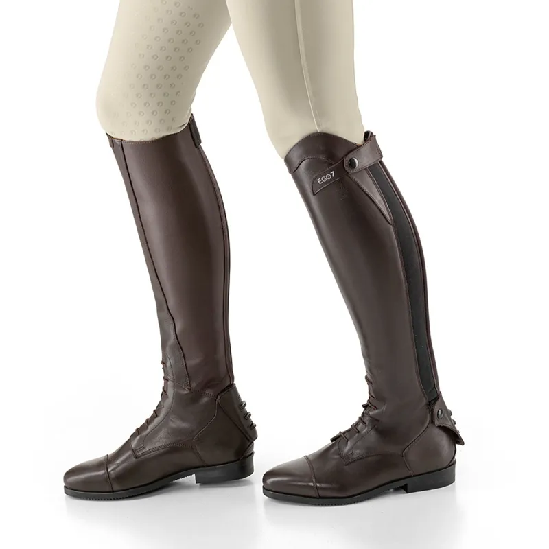 EGO7 Orion Laced Tall Riding Boots - X-Small Calf - Brown-2