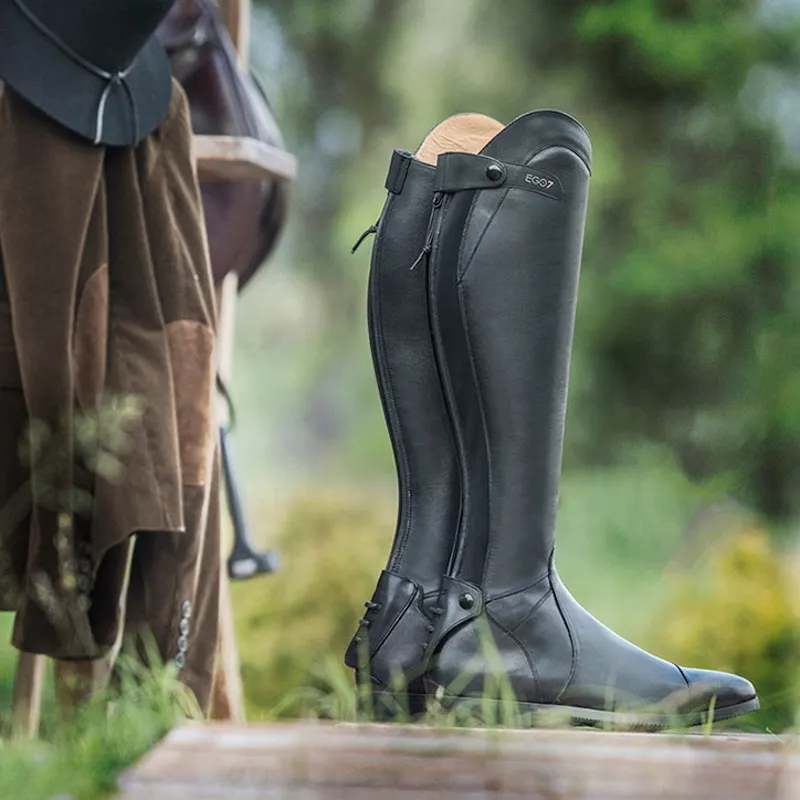 EGO7 Aries Unlaced Tall Riding Boots - Black-6